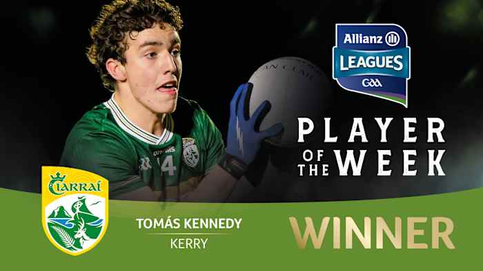 Tomás Kennedy voted GAA.ie Footballer of the Week