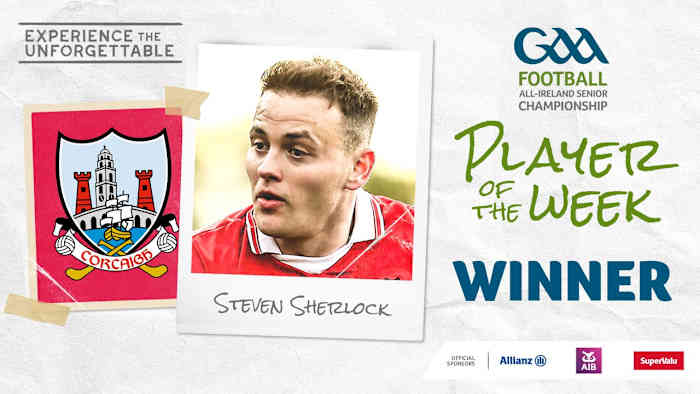 Steven Sherlock voted GAA.ie Footballer of the Week