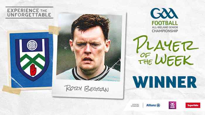 Rory Beggan voted GAA.ie Footballer of the Week