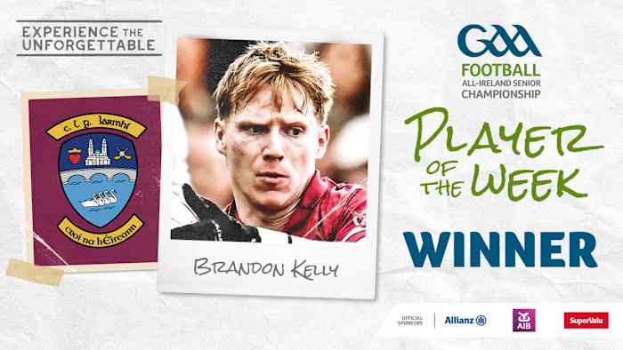 Brandon Kelly voted GAA.ie Footballer of the Week
