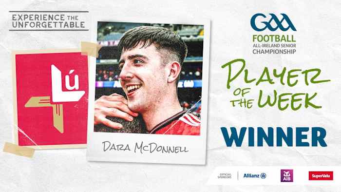 Dara McDonnell voted GAA.ie Footballer of the Week